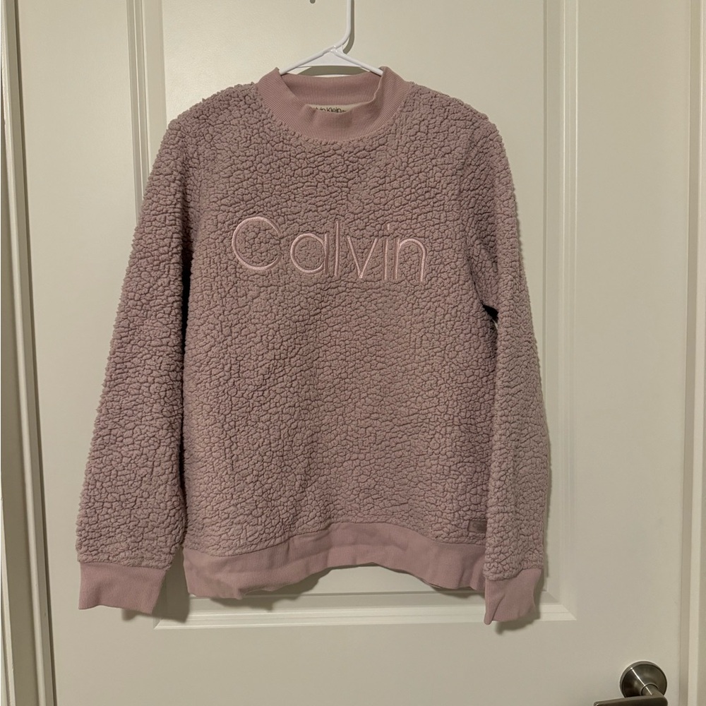 calvin klein sherpa sweatshirt